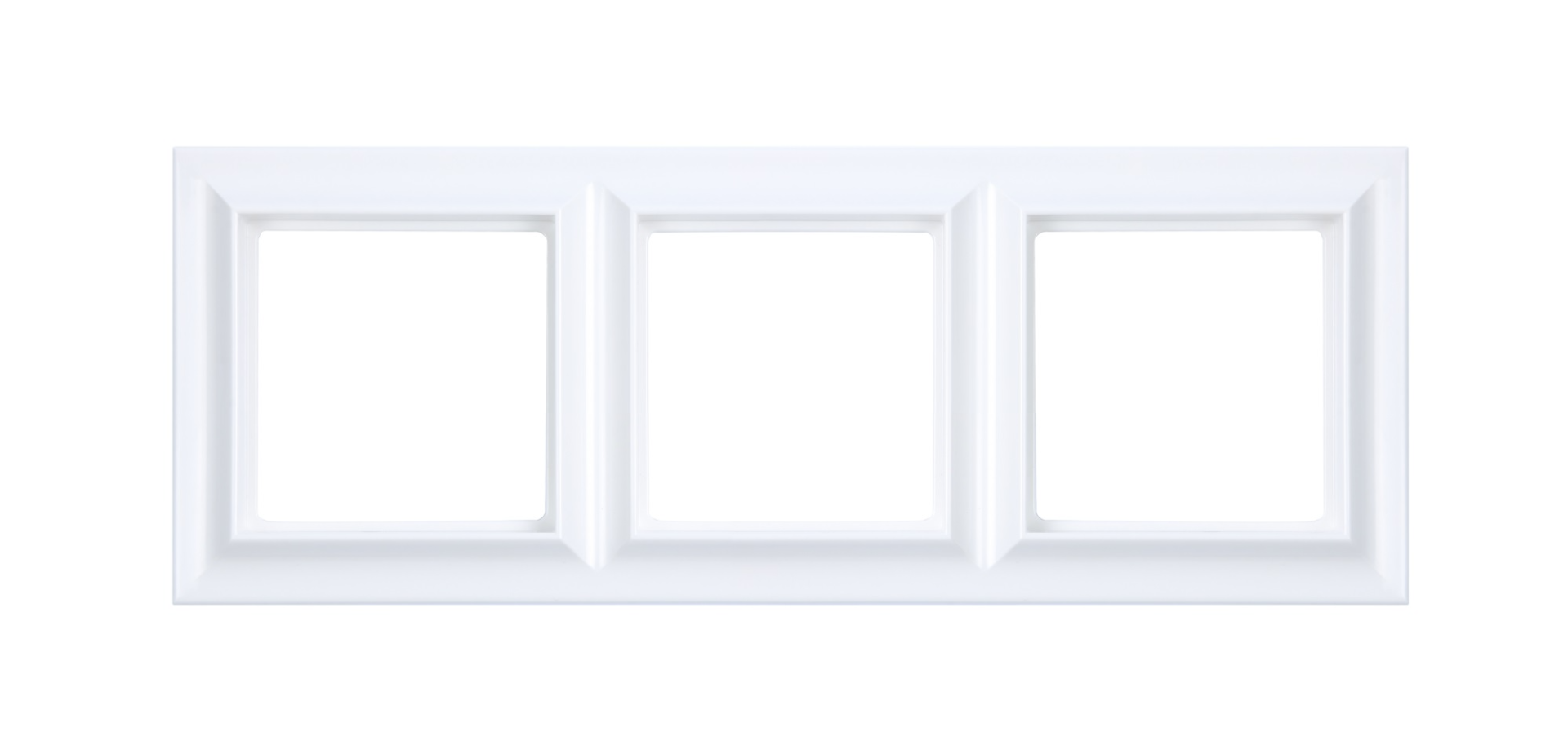 Jung Eco Profi Standart  Рамка на 3 поста Белый глянцевый EPS483WW