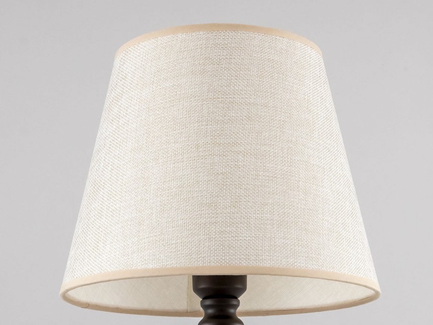 Абажур тканевый для настольной лампы, на патрон E27. Ткань на пластике. Бежевая "рогожка". CitiLux 4