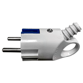 Вилка угловая с кольцом с заземлением. Ecola AEPL3WEAY