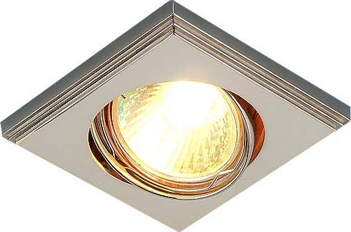 105A PS/N.Elektrostandard.Встраиваемый светильник MR16. , поворотный. Перламутровое серебро, никель 