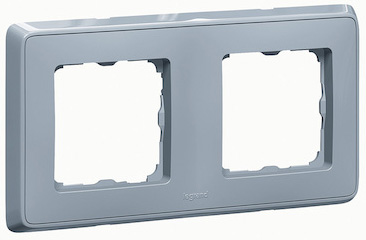 773692. Legrand. Cariva (жемчужный-серый). Рамка на 2-поста. не горючий пластик
