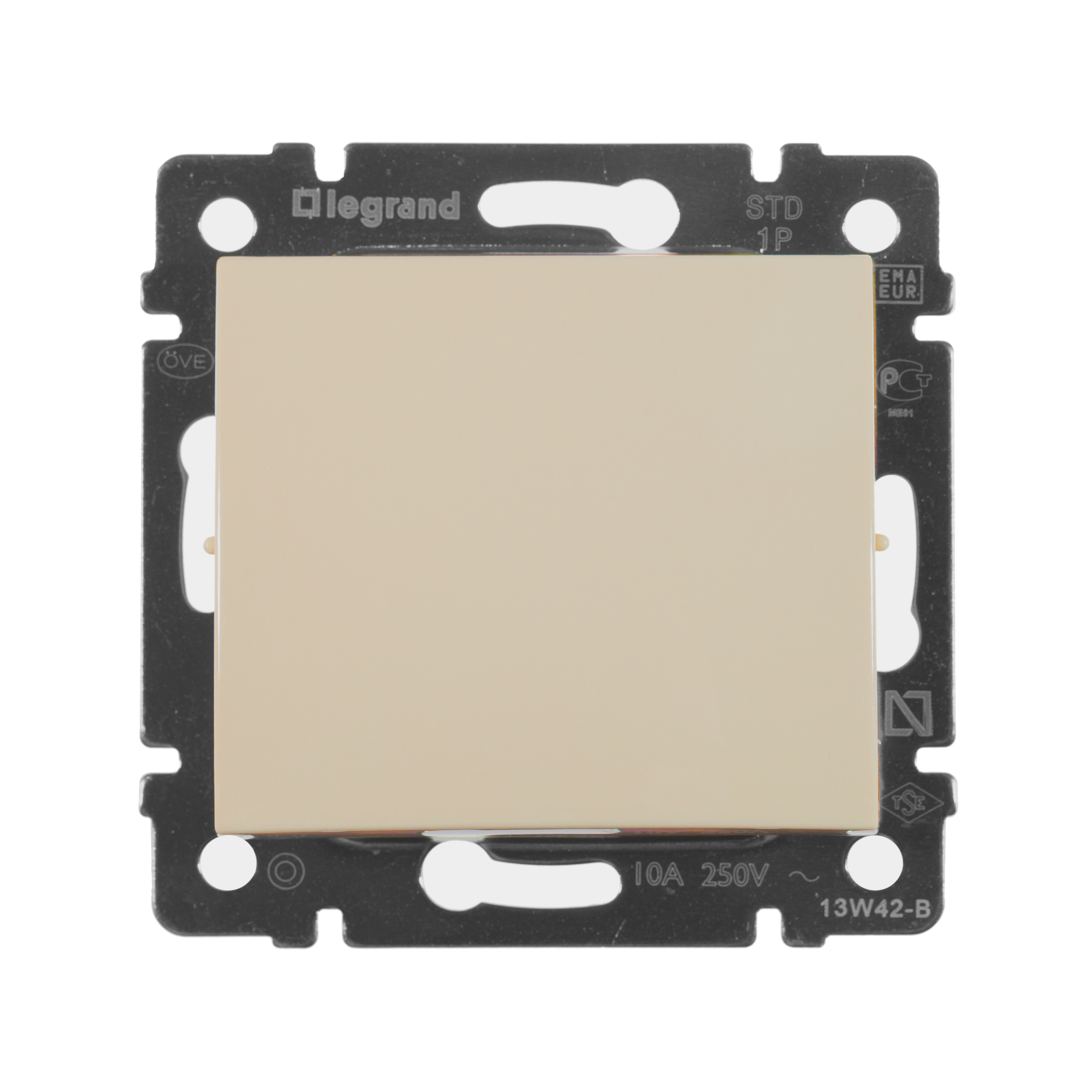 774311. Legrand. Valena (Слоновая кость). Выключатель без фиксации 1-клавишный