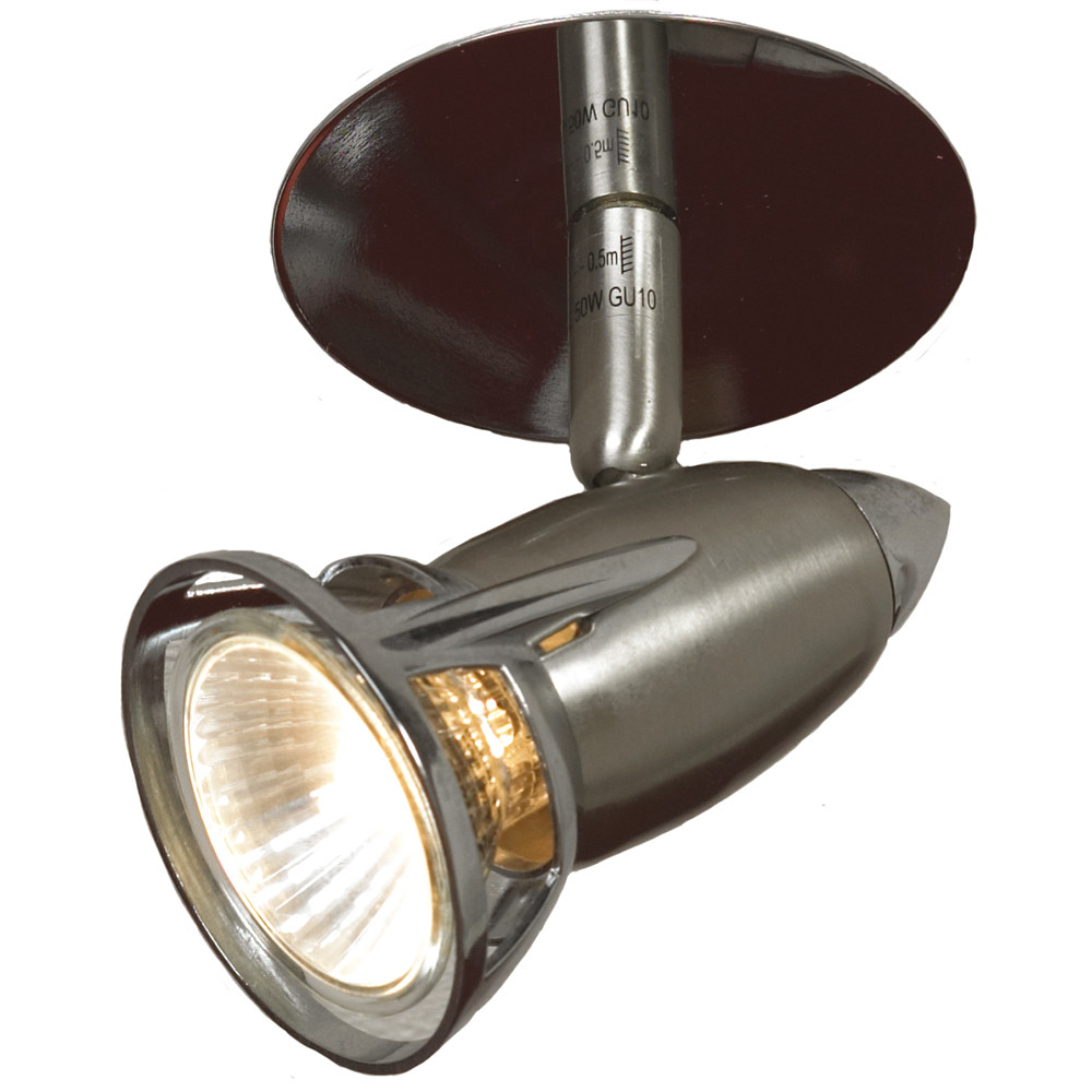 Настенно-потолочный светильник. Хром, матовый хром 1*GU10 50W 220V. Lussole Trenno LSL-0680-01