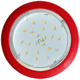 Встраиваемый светильник круг 1*GX53 220V,. Красный. Ecola FR5355ECD