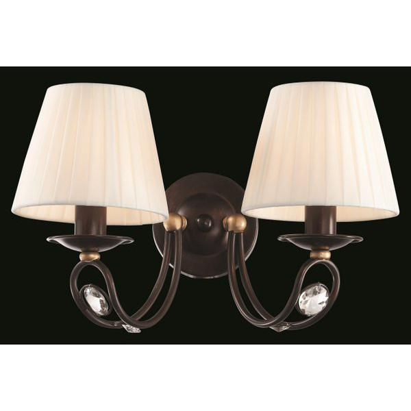 Бра, настенный светильник. Коричневый, бежевый 2*E14 40W 220V. Maytoni Elegant ARM348-02-R