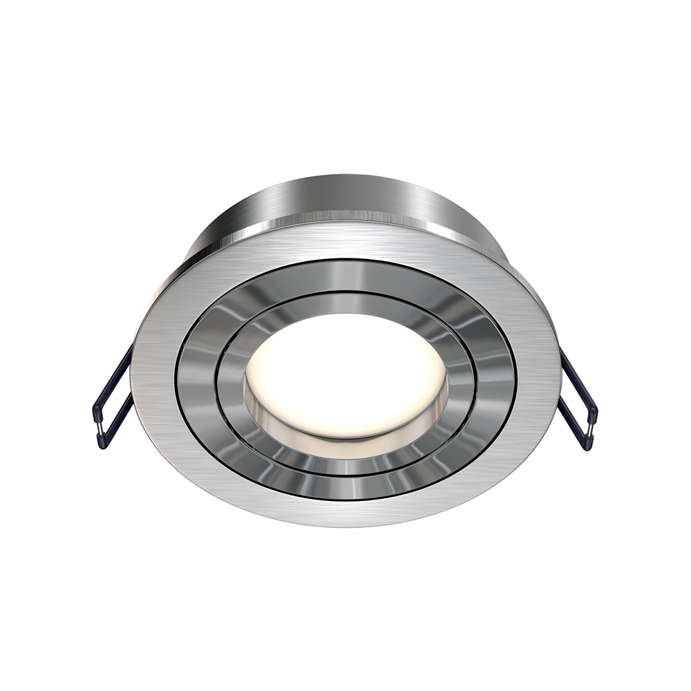 DL023-2-01S. Maytoni. Встраиваемый светильник MR16, 1*GU10, 50W, 220V. Серебро