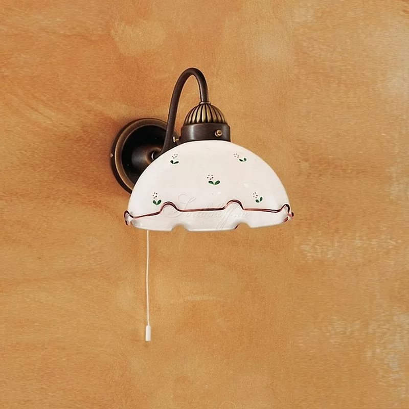 Бра. Старая бронза (коричневый), белый с красным 1*E27 75W 220V. Kolarz Nonna 731.61.70