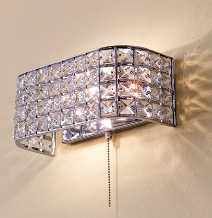 Бра, настенный светильник. Хром 2*E14 60W 220V. CitiLux Портал CL324401