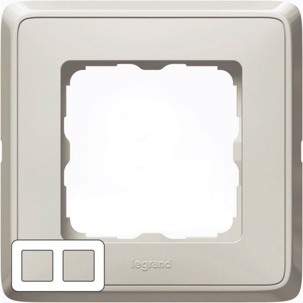 773682. Legrand. Cariva (песок). Рамка на 2-поста. не горючий пластик