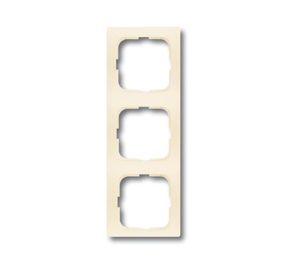 Рамка на 3-поста Слоновая кость пластик глянец. ABB Spring BJE1723-212/1725-0-1471