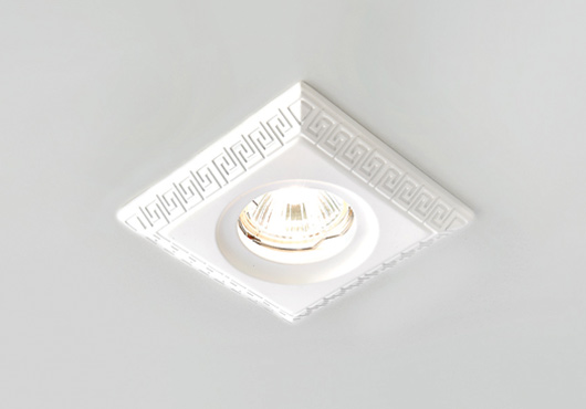 D1168W бел..Ambrella.Встраиваемый светильник MR16. , с фактурным рисунком. Белый, квадратный. 1*Gu5.