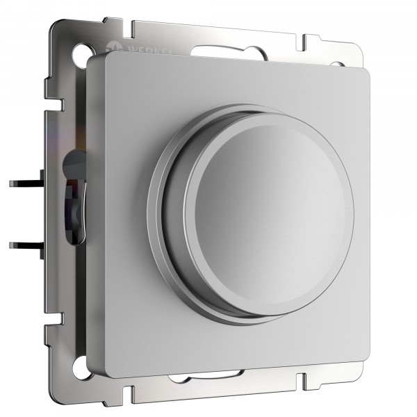 Светорегулятор (диммер) для ламп накала и галегена Cеребряный  до 600W, 230V. Werkel W1142006