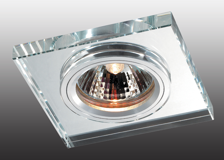 369753.Novotech.MIRROR.Встраиваемый светильник MR16. Хром, зеркальное стекло, квадратный. 1*Gu5.3, 5