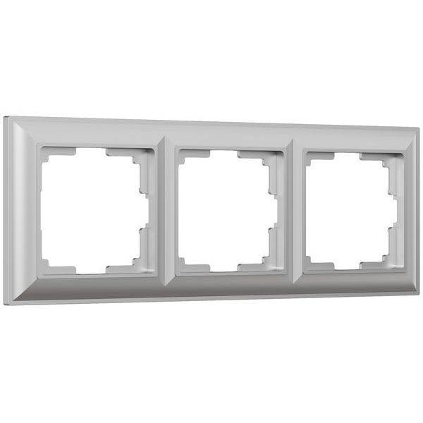 Рамка на 3-поста серебряный поликарбонат Werkel Fiore W0032206