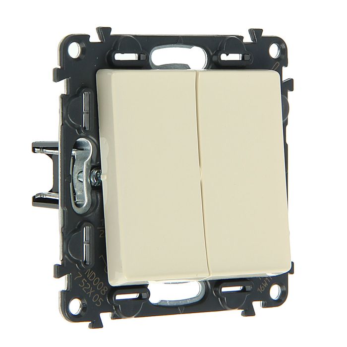 752505. Legrand. Valena Life (Слоновая кость). Выключатель 2-клавишный