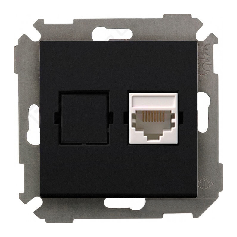 Simon Simon 34 Графит Механизм розетки Ethernet под коннектор RJ-45 IP20 Графит 34598-038