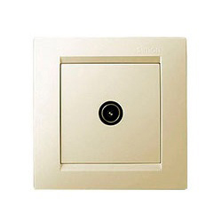 Simon 15 Розетка TV оконечная слоновая кость