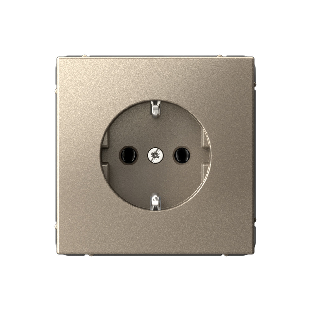 GAL000543.Systeme Electric.ArtGallery (Шампань).Розетка 2К+З с заземлением Механизм с накладкой, 16А