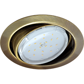 Встраиваемый светильник круглая 1*GX53 220V,. черненая бронза. Ecola FN5390ECB