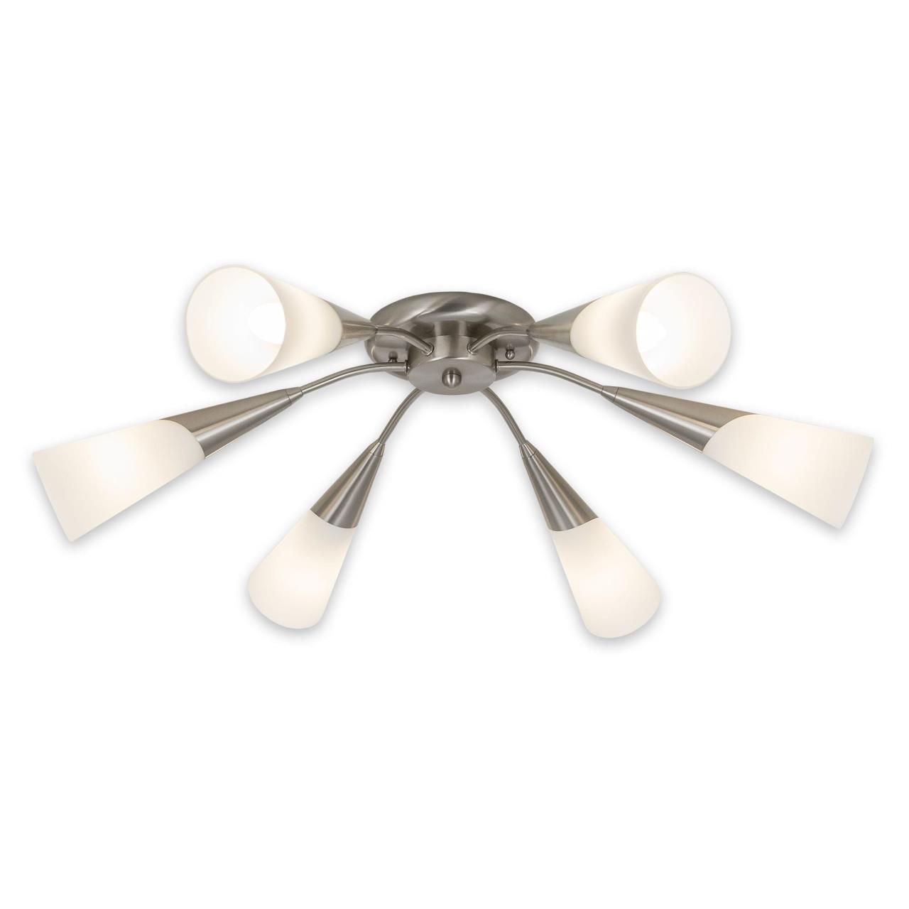 Люстра потолочная. 6*E14, 60W, 220V. Хром матовый CitiLux Фокус CL103161.