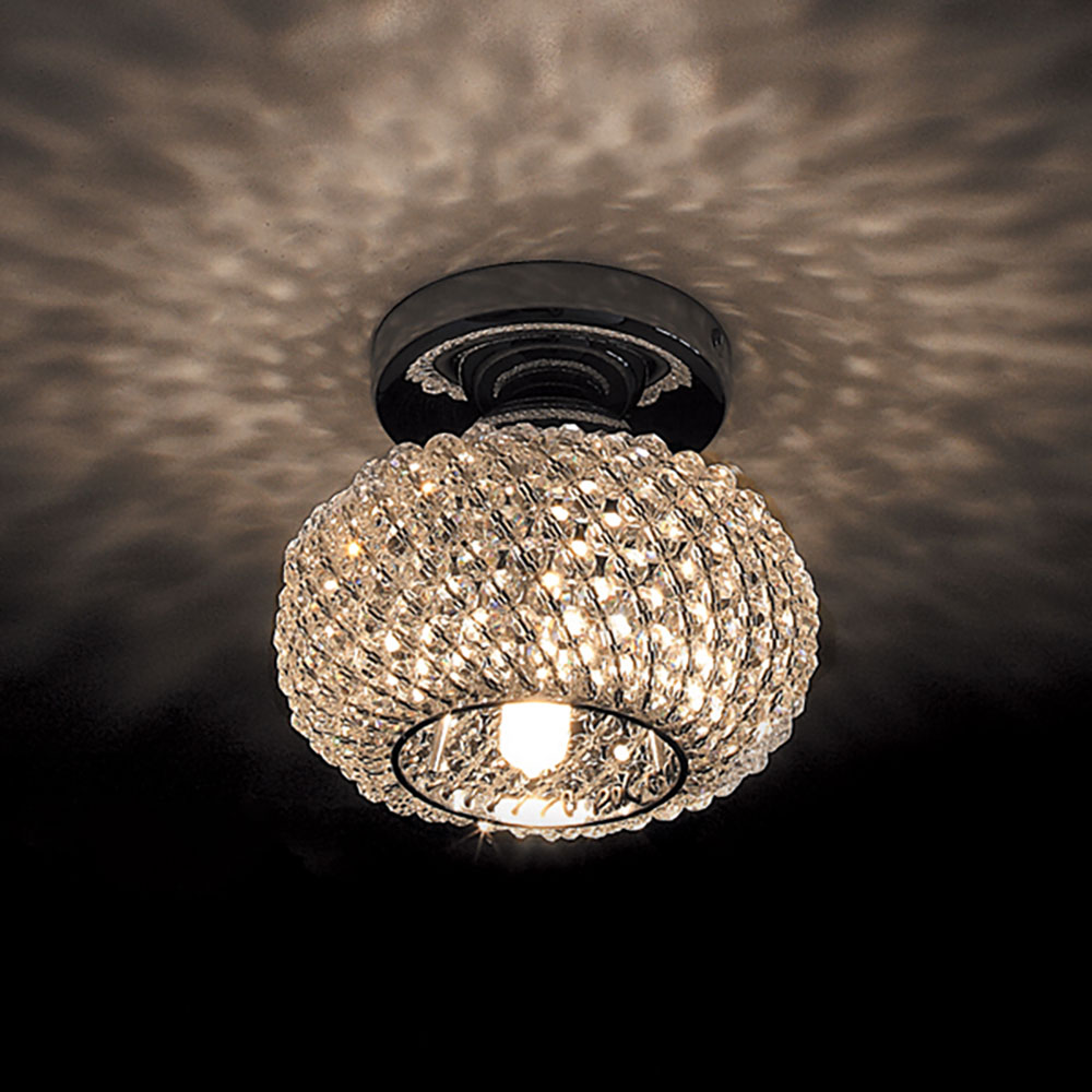 160304 Lightstar Потолочный светильник, 1*G9 40W 220V. Хром, прозрачный хрусталь