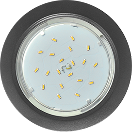 Встраиваемый светильник круг 1*GX53 220V,. Черный матовый. Ecola SB53H4ECB