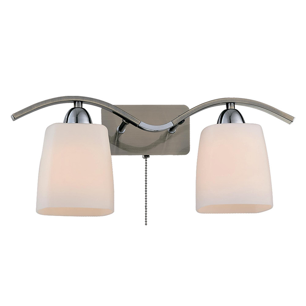 Бра, настенный светильник. Бронза/хром 2*E27 75W 220V. CitiLux Рада  CL149321