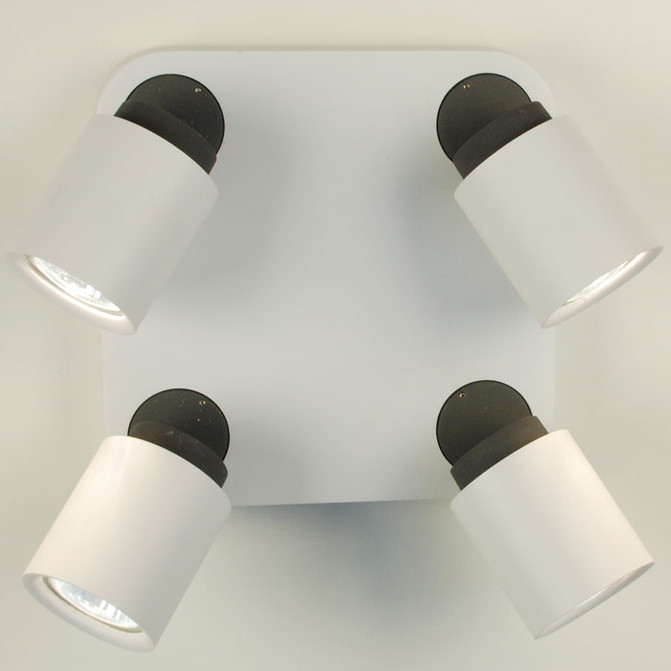 CL533541. CitiLux. Норман.Светильник потолочный.Белый/Черный, 4*GU10 50W 220V IP20