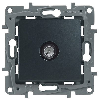 672665. Legrand. Etika (Антрацит). Розетка TV оконечная 5-862мГц 5дБ