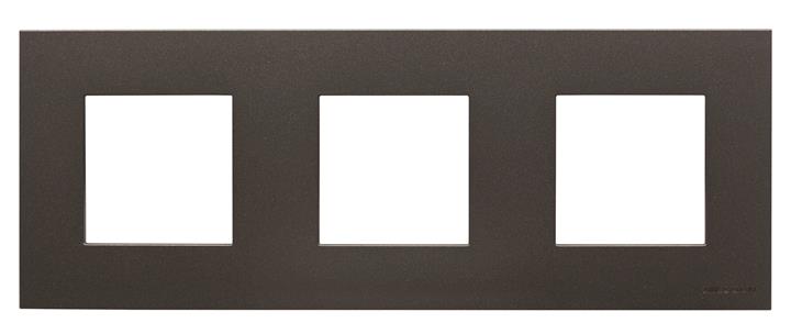 Рамка на 3 поста, 6 модулей Антрацит пластик ABB Niessen Zenit N2273 AN