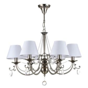 ARM095-06-N. Maytoni. Люстра  6*E14  40W 220V. Никель темный, белый