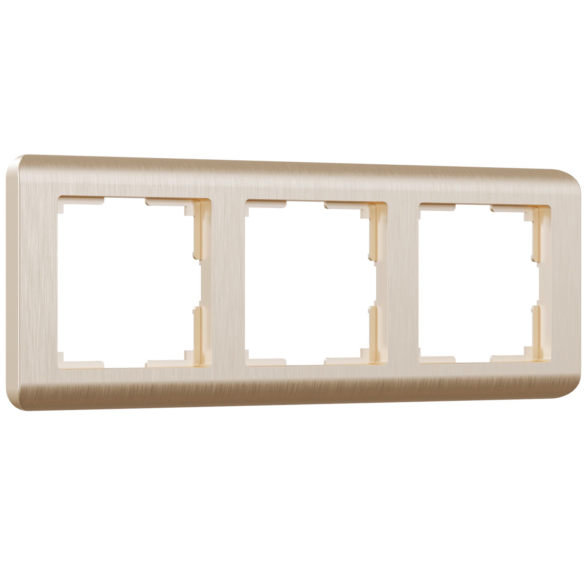 Рамка на 3 поста Шампань (рифленый) поликарбонат Werkel Stream W0032111