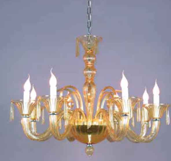 WL7154-8YE. Wunderlicht. Люстра  8*E14  60W 220V. Хром, желтый