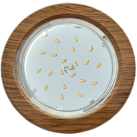 Встраиваемый светильник круглая 1*GX53 220V,. Темный Орех. Ecola SN53H4ECB