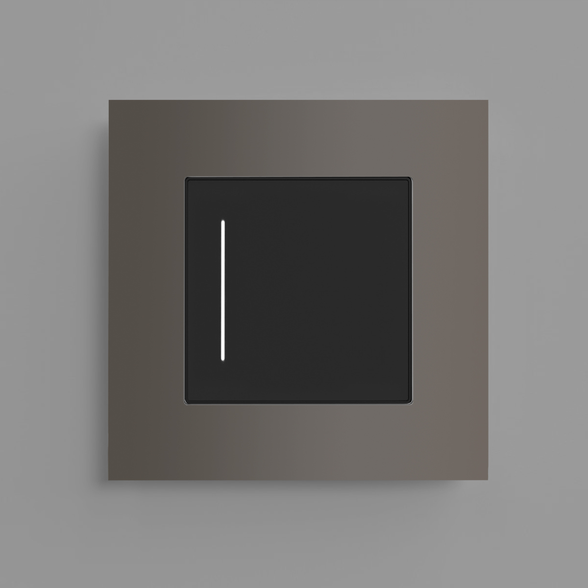 Рамка на 1-пост Бронза матовый поликарбонат матовый. Werkel Slab  W0012963