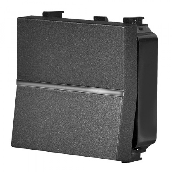 Механизм 1-клавишного выключателя с клавишей 2 модуля Антрацит матовый ABB Niessen Zenit N2201 AN