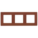 672573. Legrand. Etika (Какао). Рамка на 3-поста. не горючий пластик