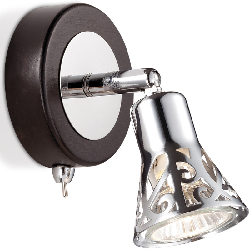 2612/1W Odeon Light Светильник настенный, 1*GU10 50W 220V. Венге/Хром