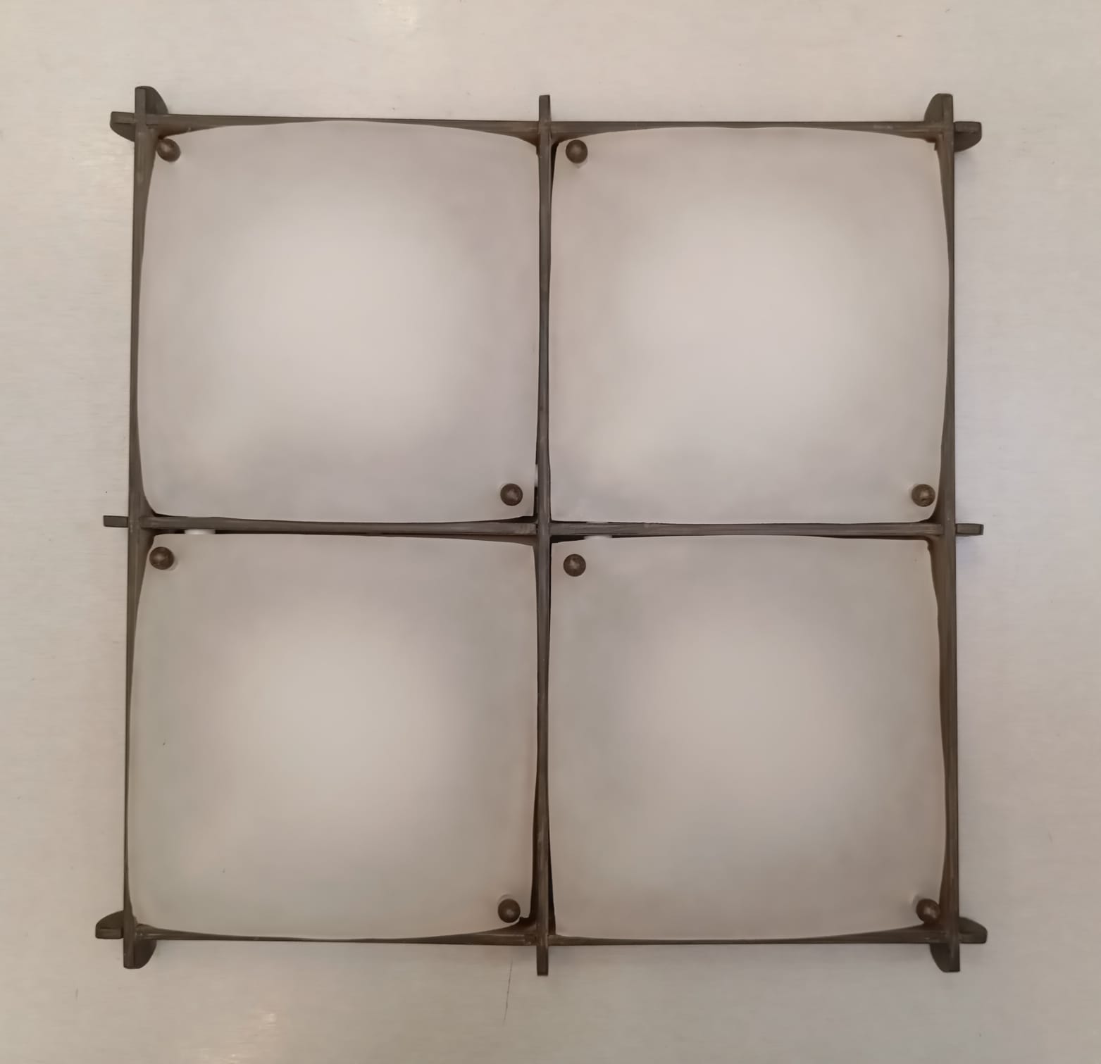 15-0322-Y2-E7.Leds`C4. Светильник настенно-потолочный, 4*E14 40W 220V IP20. Коричневый, белый