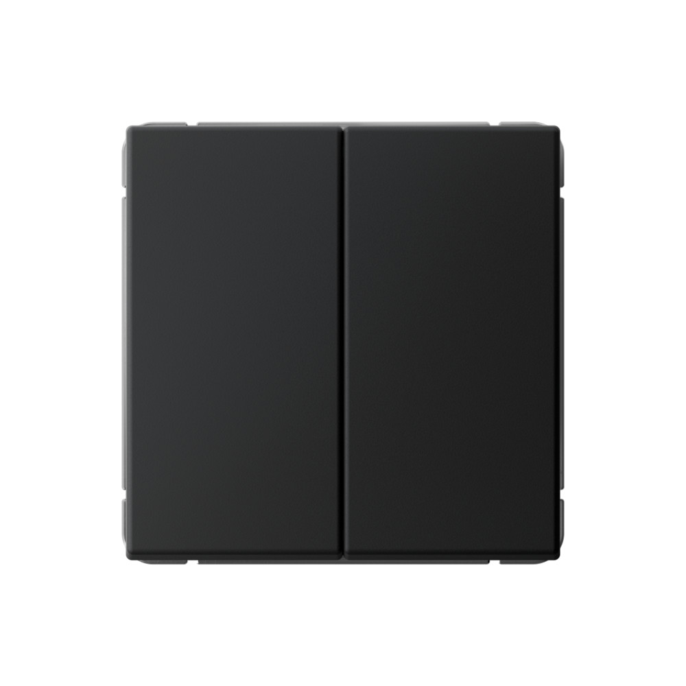 GAL001017.Systeme Electric.ArtGallery (Карбон).Выключатель кнопочный, самовозвратный 2-клавишный, ви