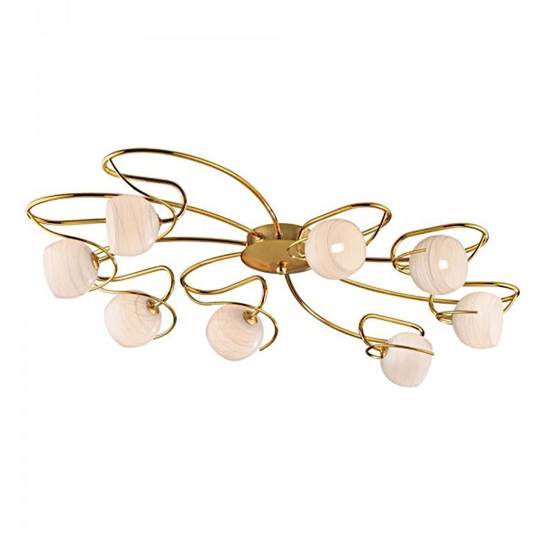 1963-38 Blitz Люстра потолочная  8*G9  40W 220V. Золото, белый