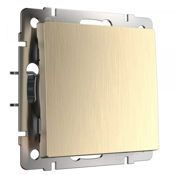 Выключатель проходной 1-клавишный IP20 Шампань рифленый. Werkel. W1112010