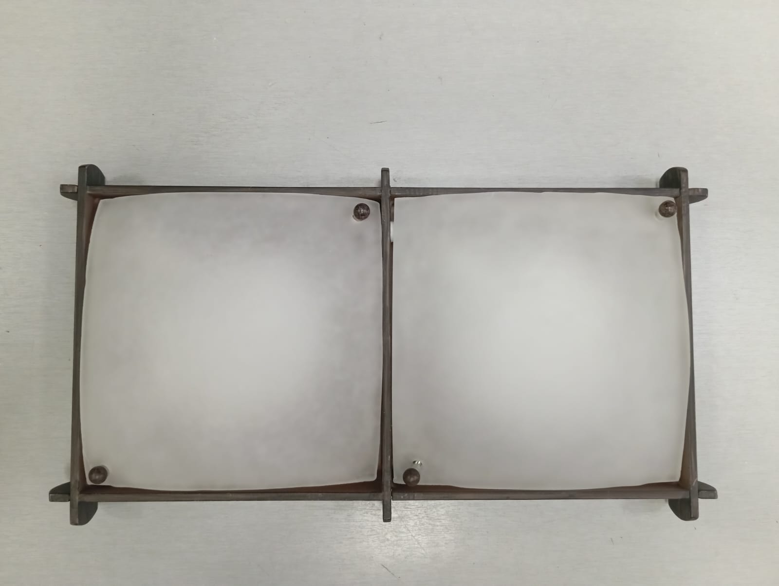 15-0320-Y2-E7.Leds`C4. Светильник настенно-потолочный, 2*E14 60W 220V IP20. Коричневый, белый