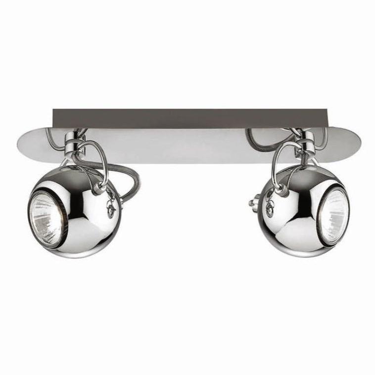 LUNARE AP2 Ideal Lux Светильник настенно-потолочный, Цоколь 2*GU10 50W 220V IP20. Хром