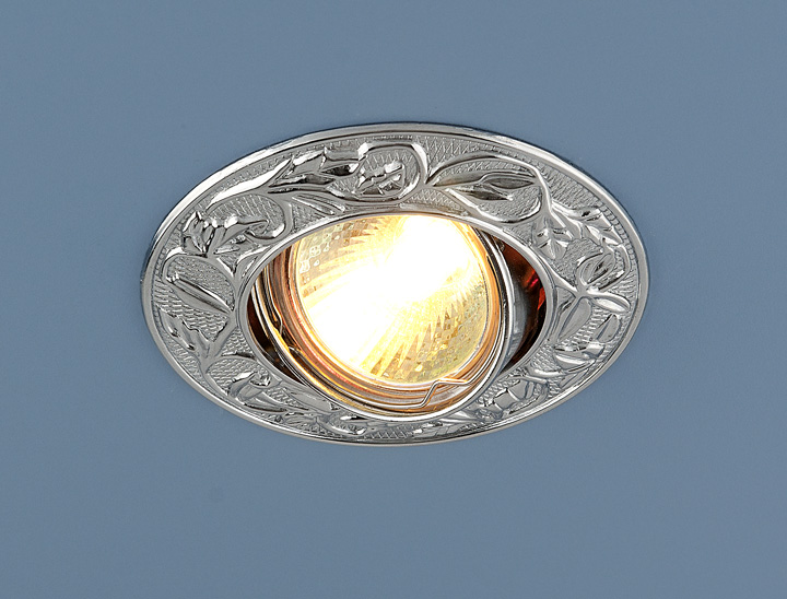 711 MR16 CH.(a032273).Elektrostandard. Встраиваемый светильник поворотный. Хром,круглый.1*Gu5.3, 50W