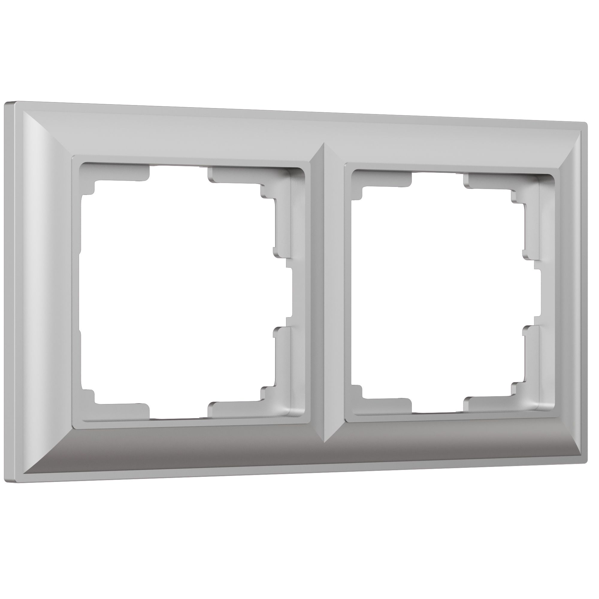 Рамка на 2-поста Серебряный Поликарбонат Werkel Fiore W0022206
