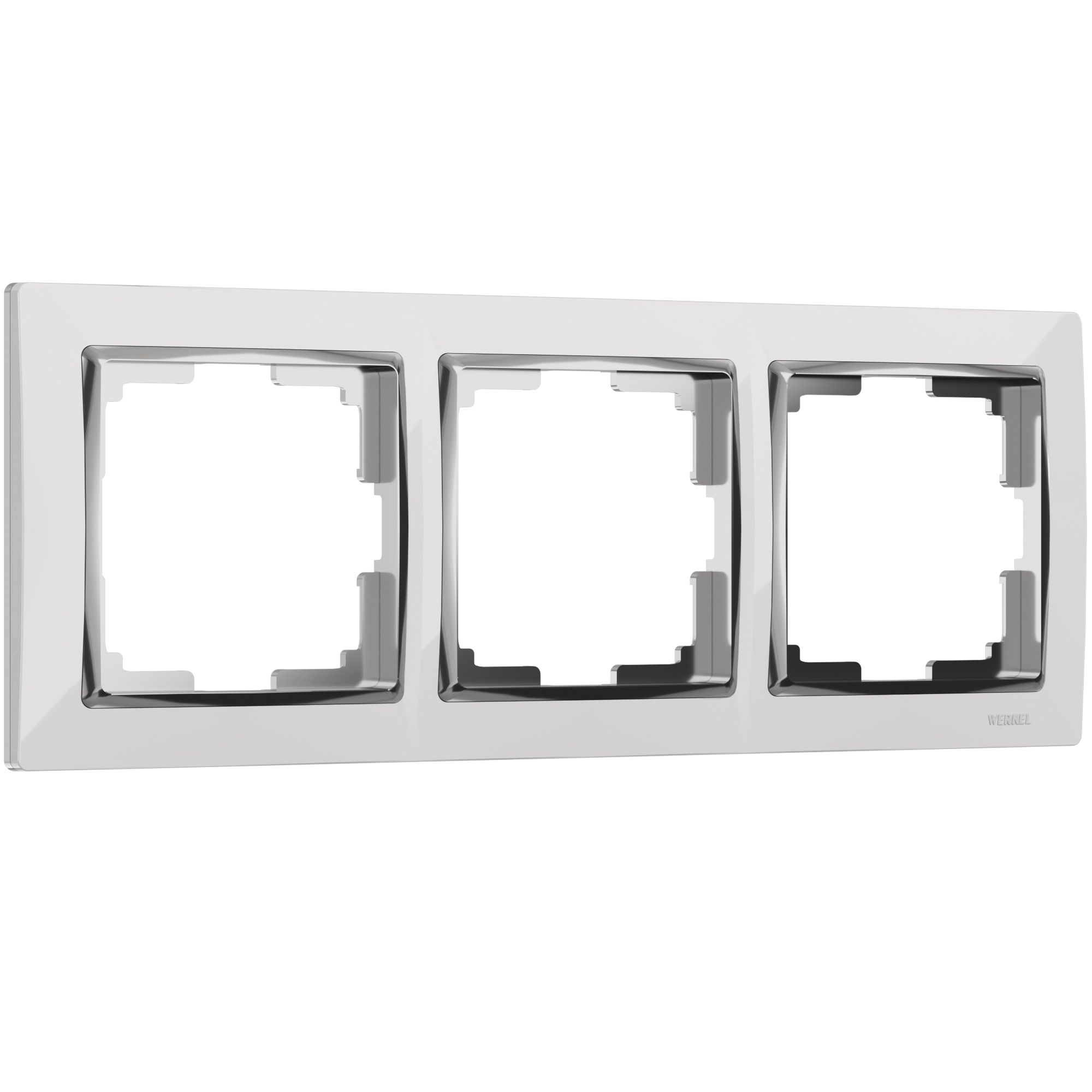 Рамка на 3 поста хром;белый поликарбонат Werkel Snabb  W0031901