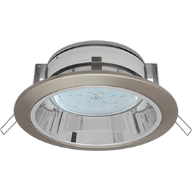 Встраиваемый светильник с рефлектором 1*GX53 13W,230V,. Сатин-хром. EcolaFS53H2ECB