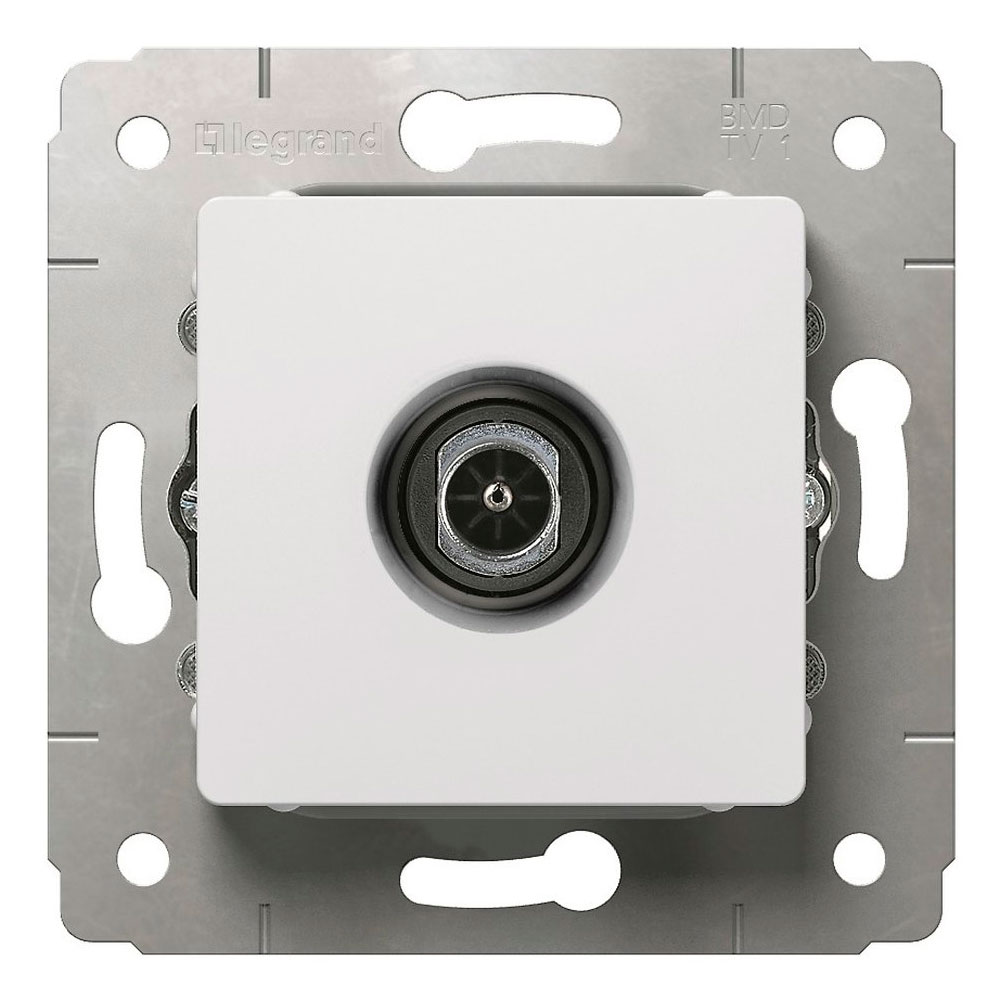 773679. Legrand. Cariva (Белый). Розетка TV 4-2400мГц <10дБ, оконечная