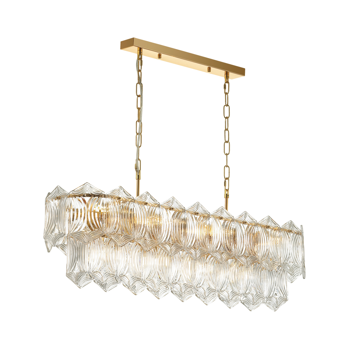 4918/10A Odeon Light Люстра  12*E14  40W 220V. Золотой, прозрачный